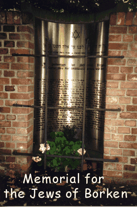 האנדרטה לזכר יהודי בורקן שנספו בשואה